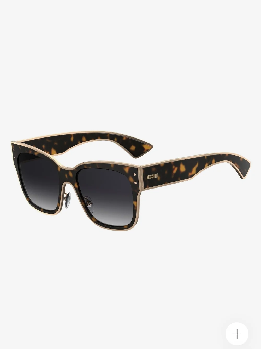 Moschino Tortoiseshell Square Sunglasses - Black/Brown